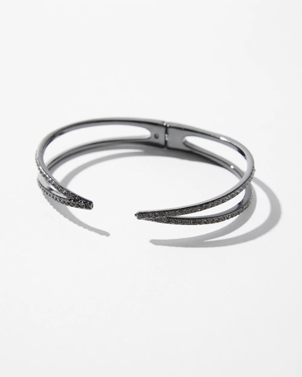 Hematite Criss-Cross Hinge Bracelet | White House Black Market